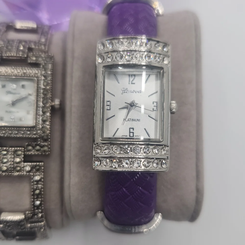 Art deco Geneva platinum watches - Picture 3 of 8